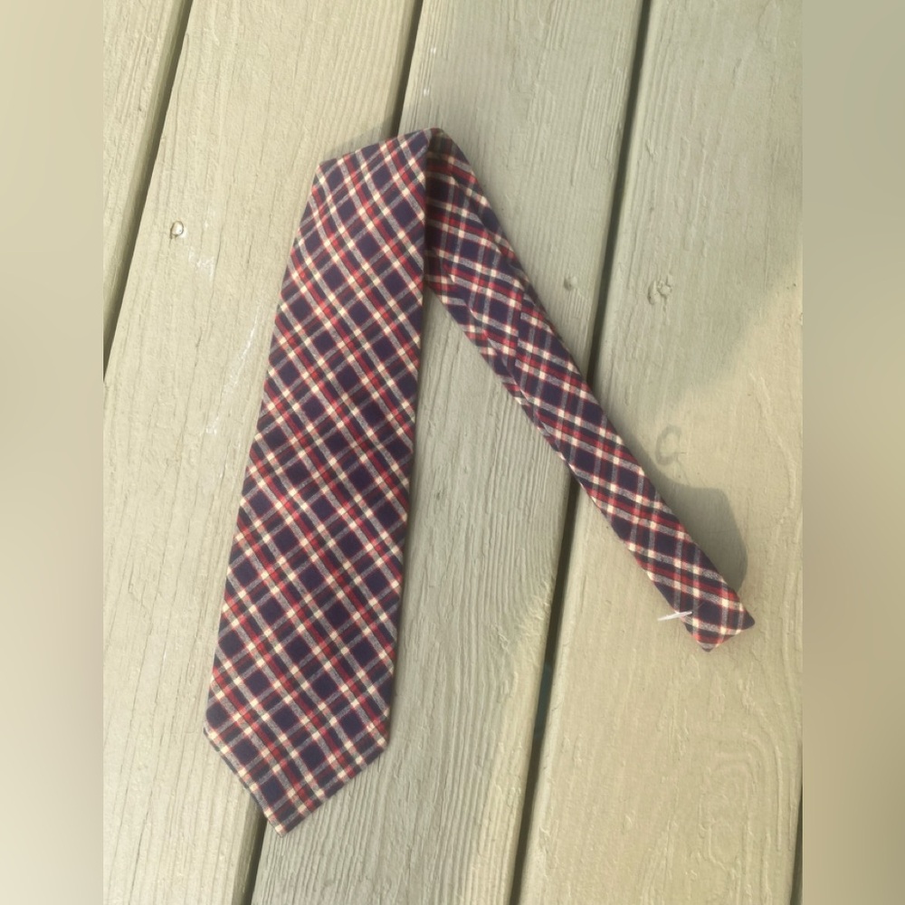 Abercrombie & Fitch - Mens (blue/red/cream) plaid tie, Size: 56”L x 3.5”W